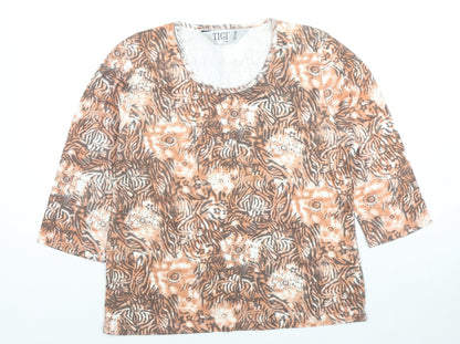 Womens UK Size 14 TIGI Beige Basic Blouse