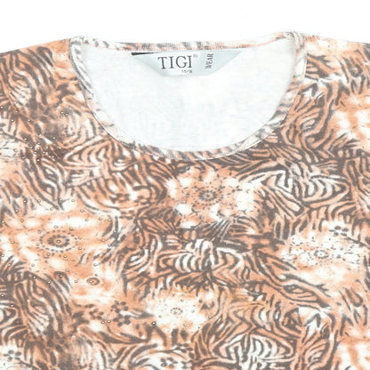 Womens UK Size 14 TIGI Beige Basic Blouse