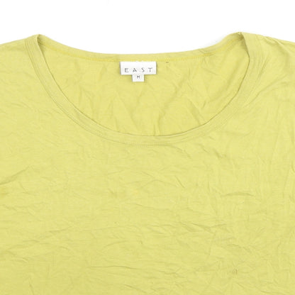EAST Womens Green Cotton Basic T-Shirt Size M Round Neck