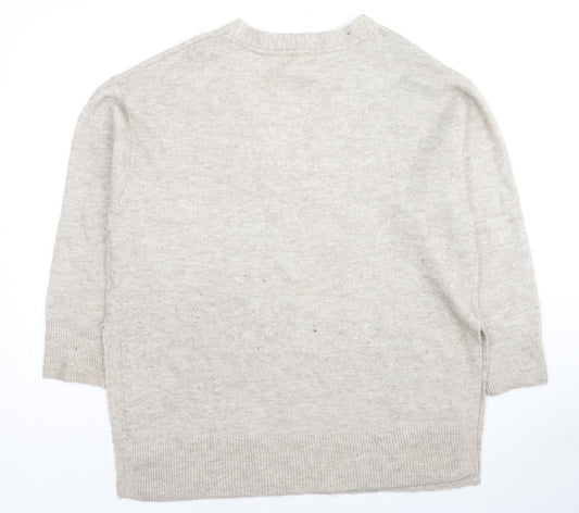 Womens UK Size M H&M Beige Pullover Jumper