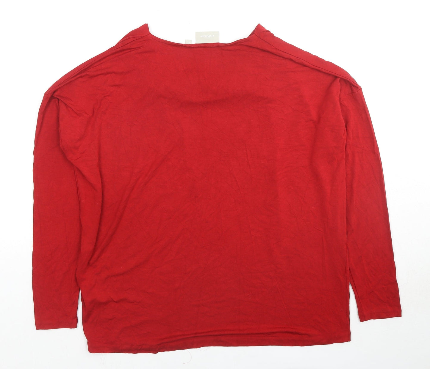 Womens UK Size XL Inwear Red Basic Blouse