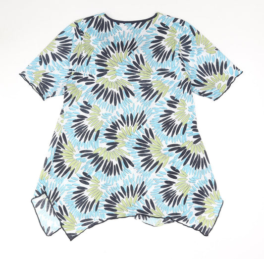 Womens UK Size 14 TIGI Blue Tunic Blouse