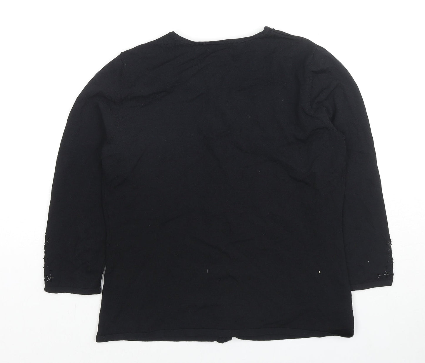 Womens UK Size M Paraphrase Black Cardigan Jumper
