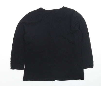 Womens UK Size M Paraphrase Black Cardigan Jumper