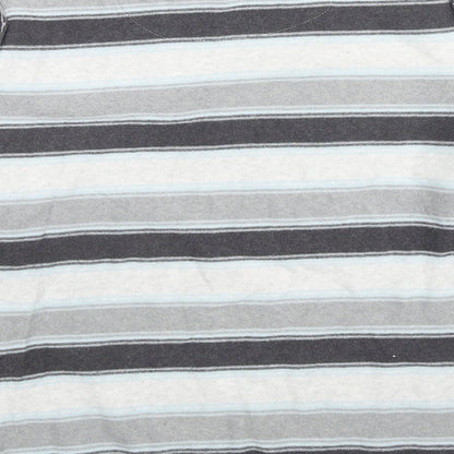 NEXT Mens Multicoloured Round Neck Striped Cotton Pullover Jumper Size S Long Sleeve