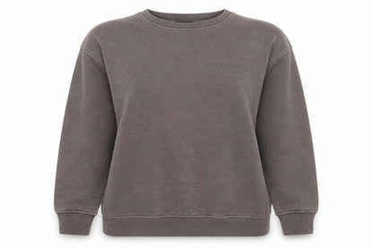 PRETTYLITTLETHING Womens Brown Cotton Pullover Sweatshirt Size M Pullover - Logo, Unisex