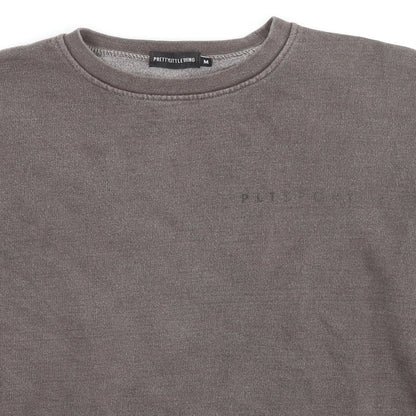 PRETTYLITTLETHING Womens Brown Cotton Pullover Sweatshirt Size M Pullover - Logo, Unisex