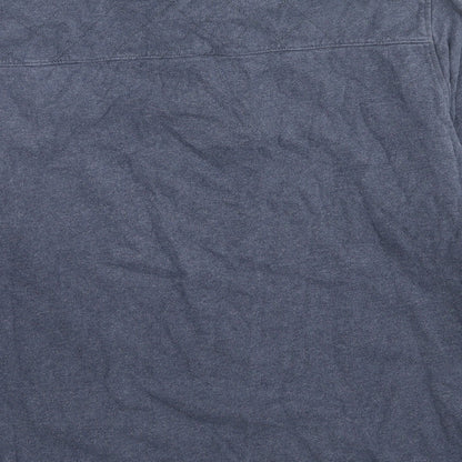 Blue Harbour Mens Blue Cotton Polo Size M Collared Pullover
