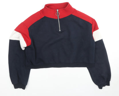 Womens UK Size S Divided by H&M Blue Pullover Hoodie