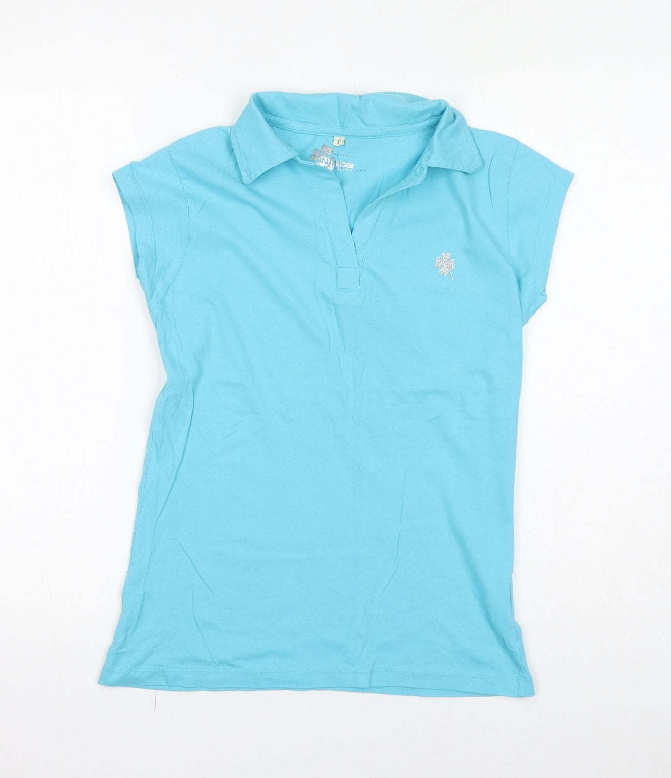 Womens UK Size L INSIDE Blue Basic T-Shirt