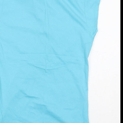 Womens UK Size L INSIDE Blue Basic T-Shirt