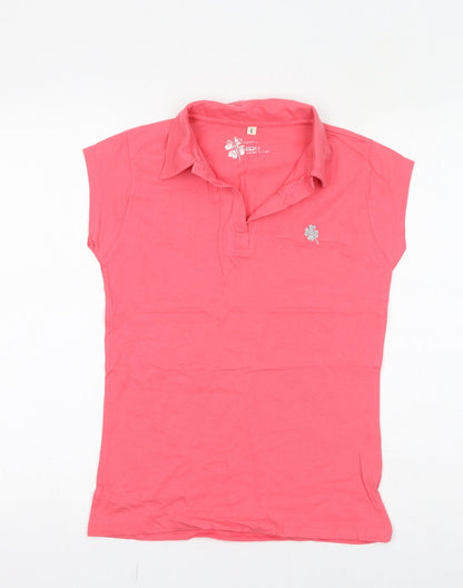 Womens UK Size L INSIDE Pink Basic T-Shirt