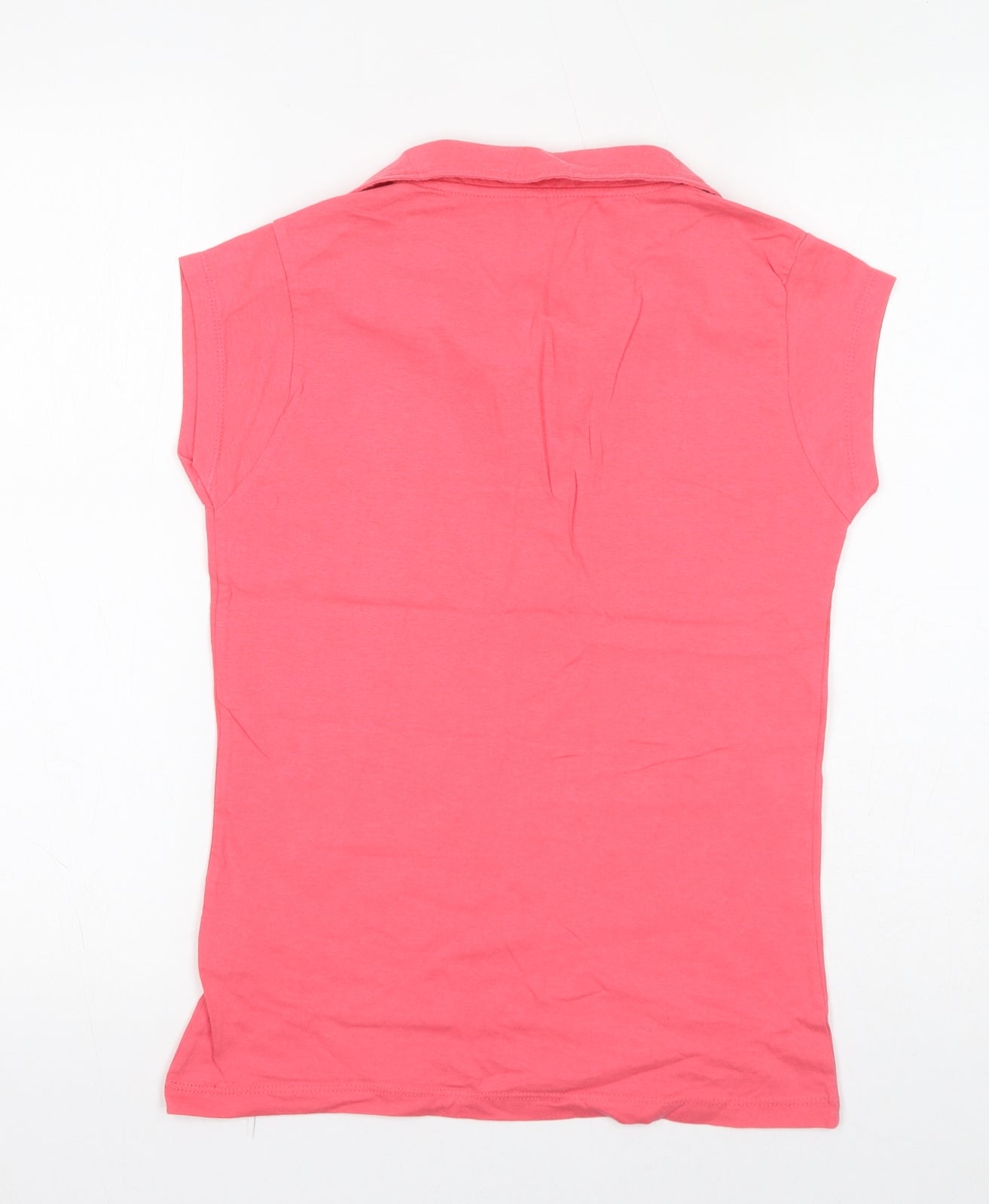 Womens UK Size L INSIDE Pink Basic T-Shirt