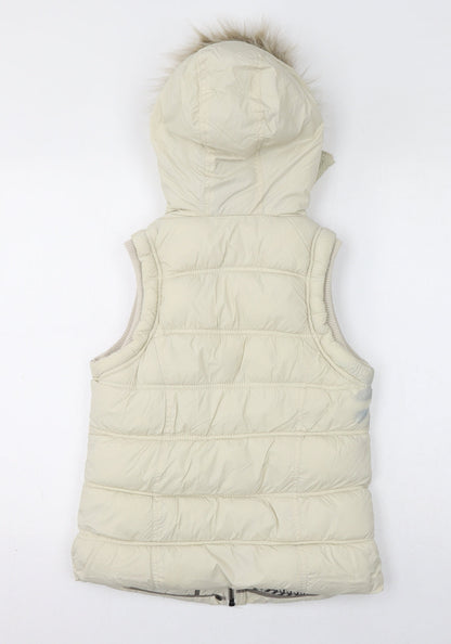 Womens UK Size 10 New Look Beige Gilet