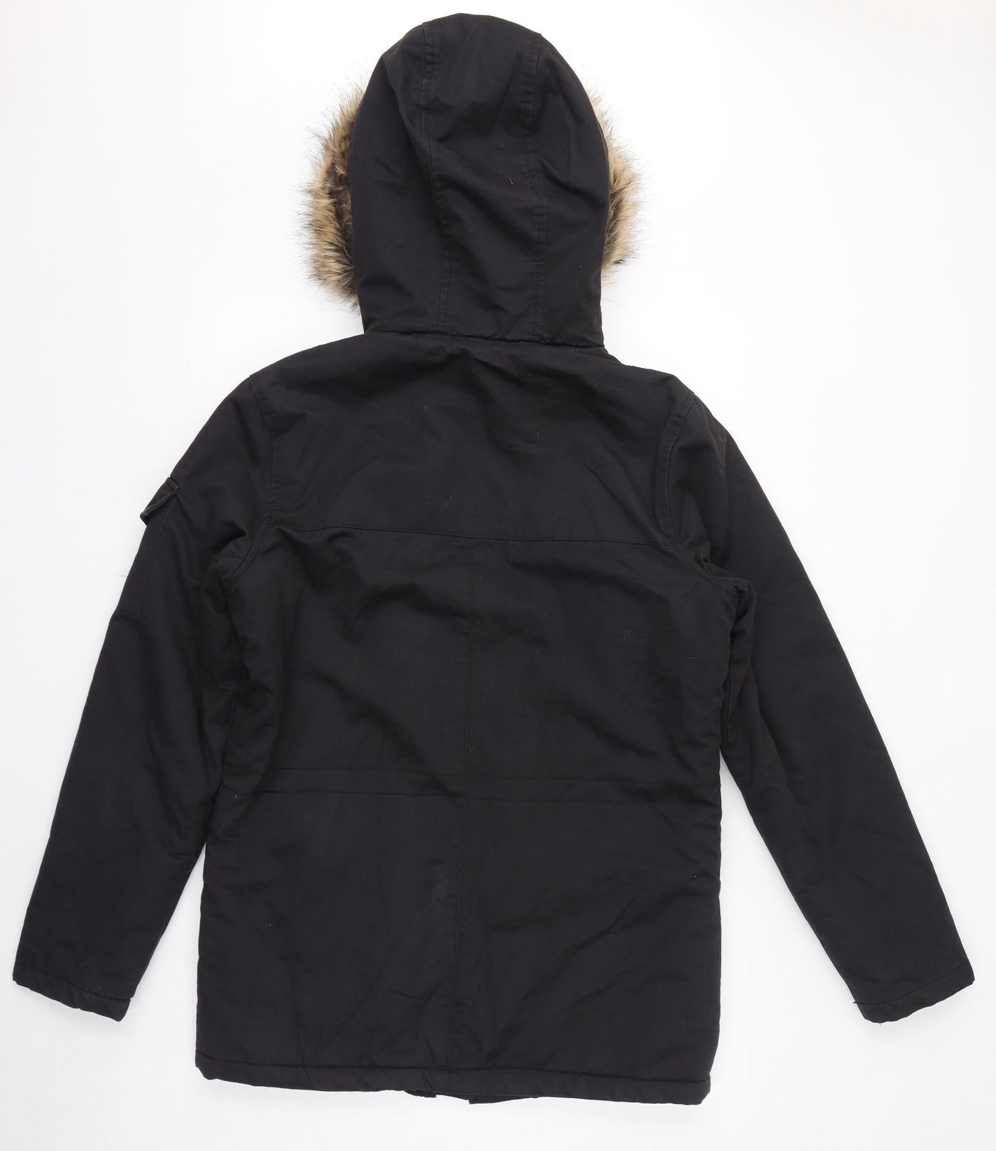 Womens UK Size S NEXT Black Parka Coat