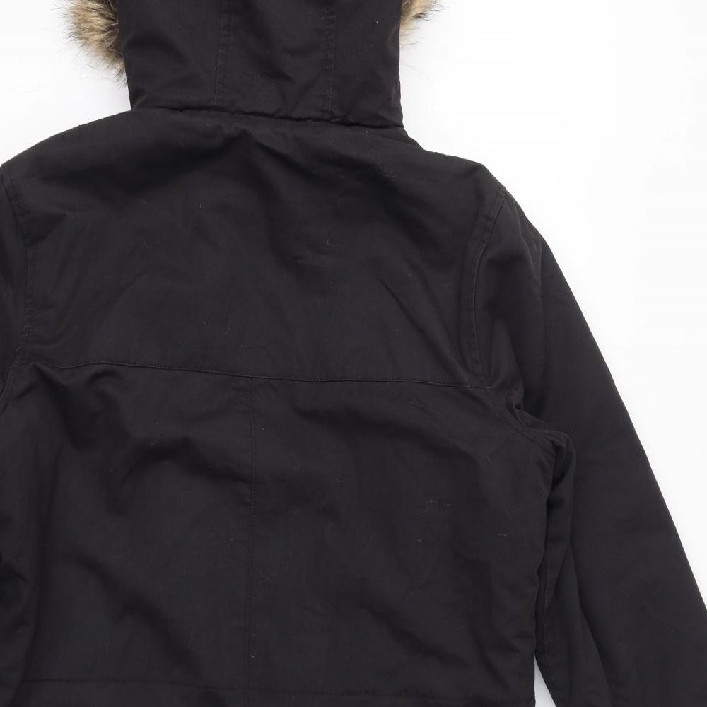 Womens UK Size S NEXT Black Parka Coat