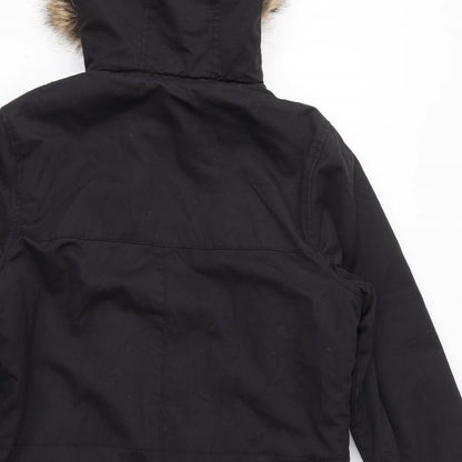 Womens UK Size S NEXT Black Parka Coat