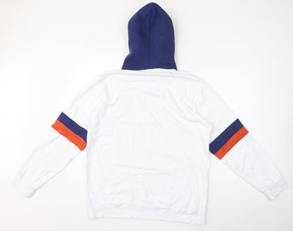 Pineapple Dot Womens White Polyester Pullover Hoodie Size XL Pullover