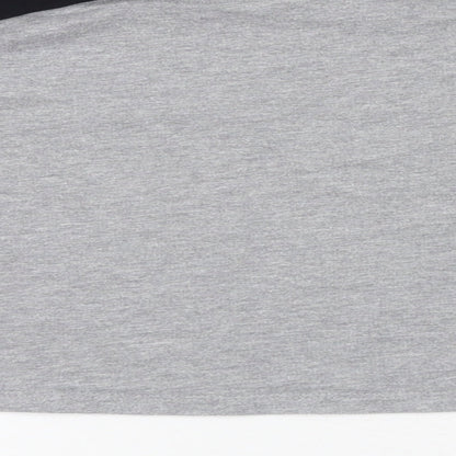 Divided by H&M Womens Grey Cotton Basic T-Shirt Size XS Crew Neck - Cropped