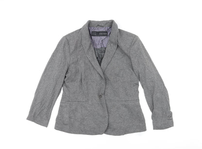 Zara Womens Grey Acetate Jacket Blazer Size XL