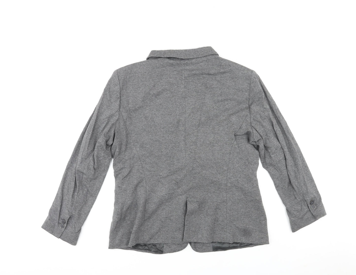 Zara Womens Grey Acetate Jacket Blazer Size XL