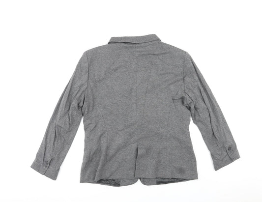 Zara Womens Grey Acetate Jacket Blazer Size XL