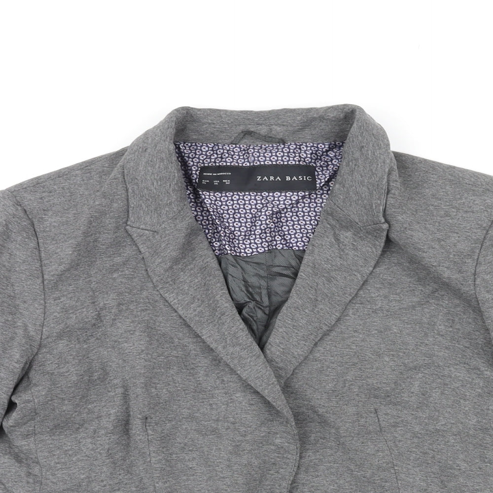 Zara Womens Grey Acetate Jacket Blazer Size XL