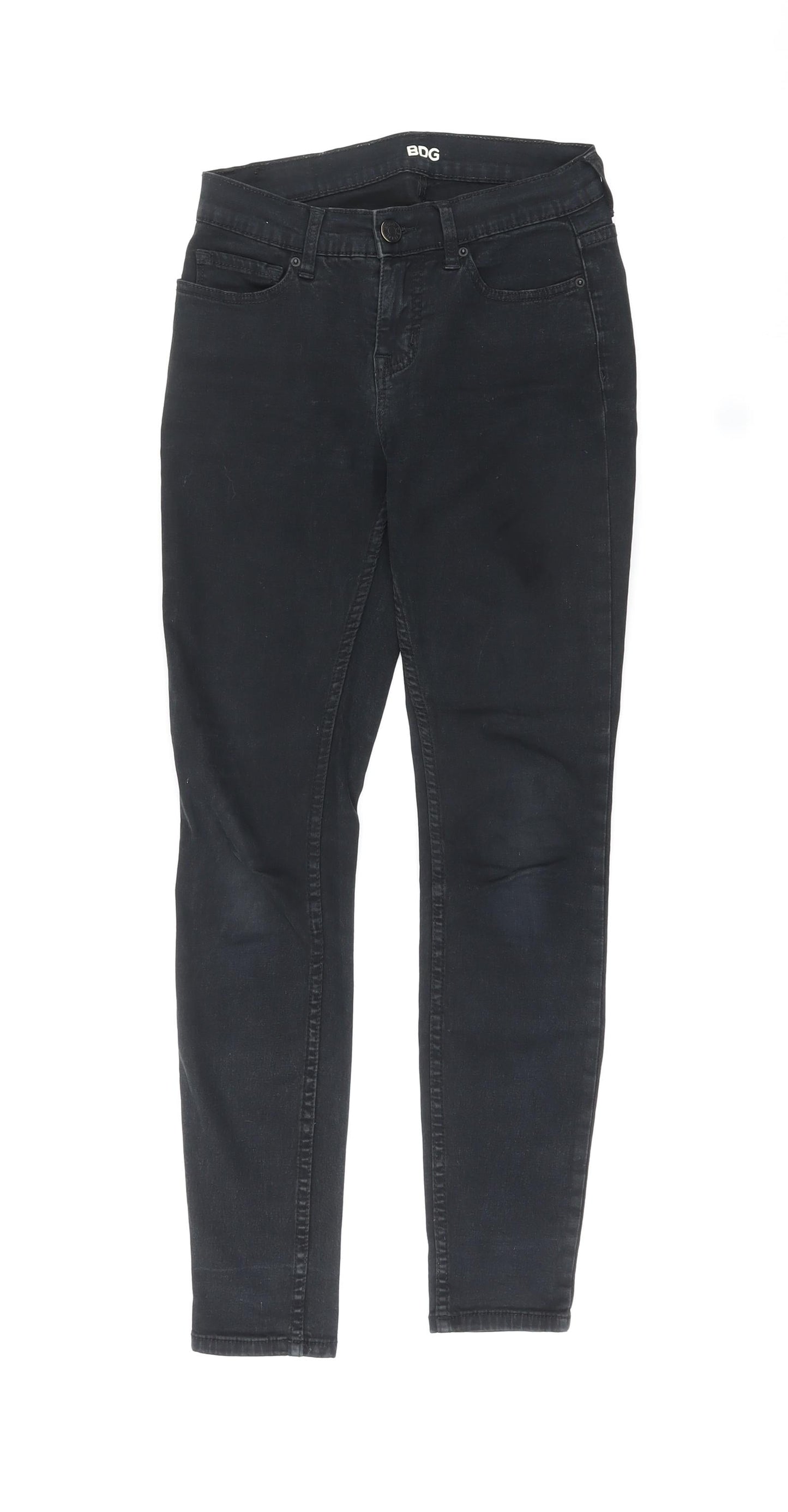 BDG Womens Black Cotton Skinny Jeans Size 26 in L29 in Regular Zip