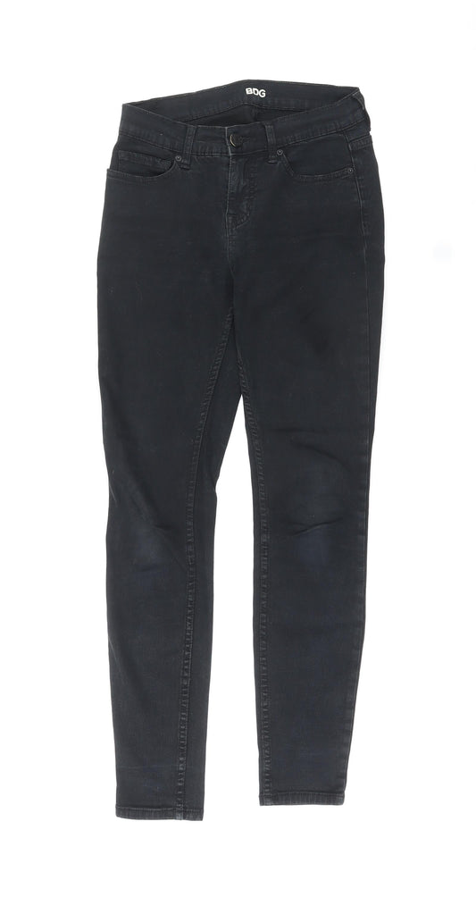 BDG Womens Black Cotton Skinny Jeans Size 26 in L29 in Regular Zip