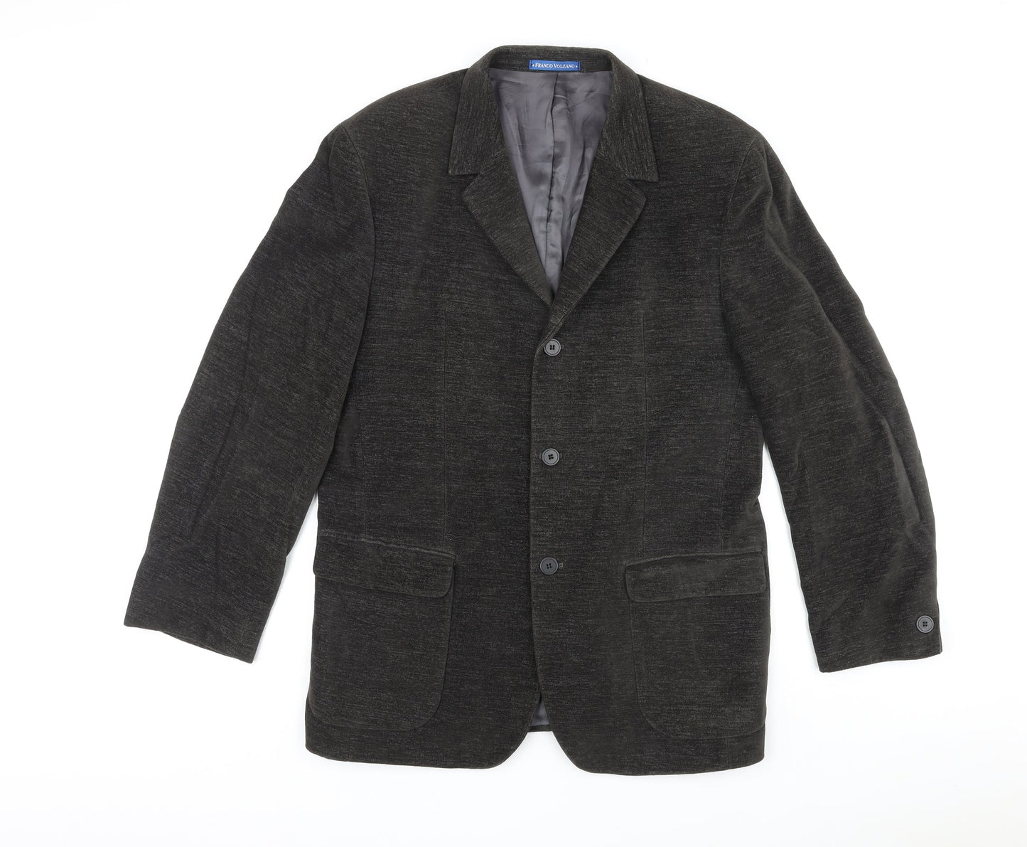 Franco Folzano Mens Green Cotton Jacket Suit Jacket Size 50 Regular