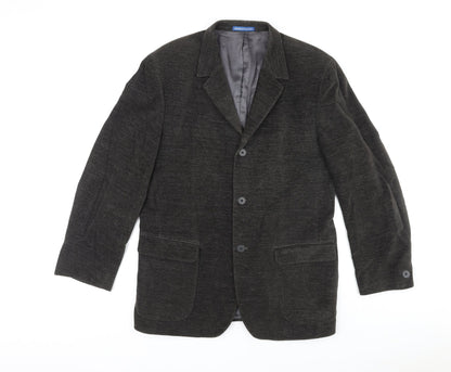 Franco Folzano Mens Green Cotton Jacket Suit Jacket Size 50 Regular