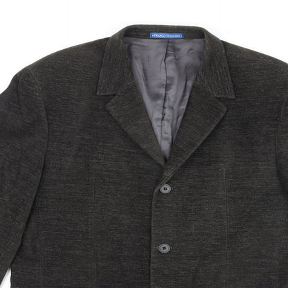 Franco Folzano Mens Green Cotton Jacket Suit Jacket Size 50 Regular