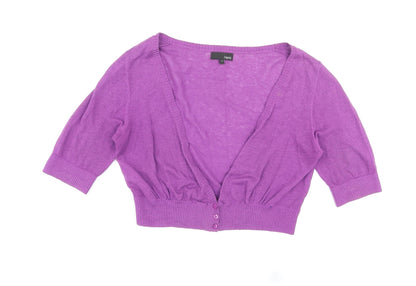 Womens UK Size 12 NEXT Purple Cardigan Jumper