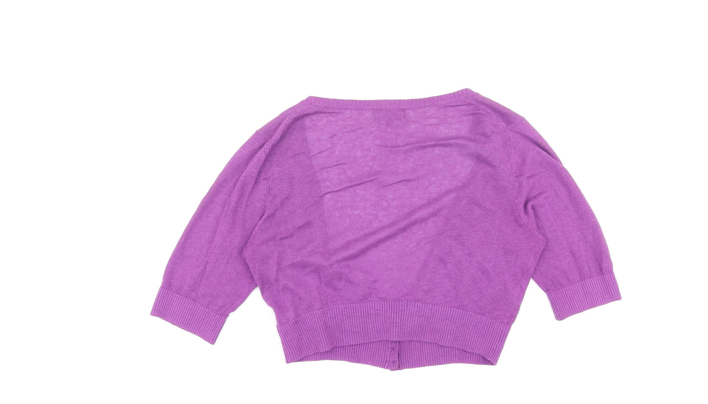 Womens UK Size 12 NEXT Purple Cardigan Jumper
