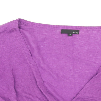 Womens UK Size 12 NEXT Purple Cardigan Jumper