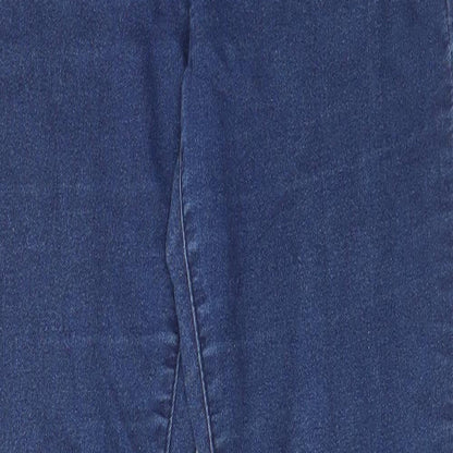 B.You Womens Blue Cotton Skinny Jeans Size 10 L27 in Regular - Open knee