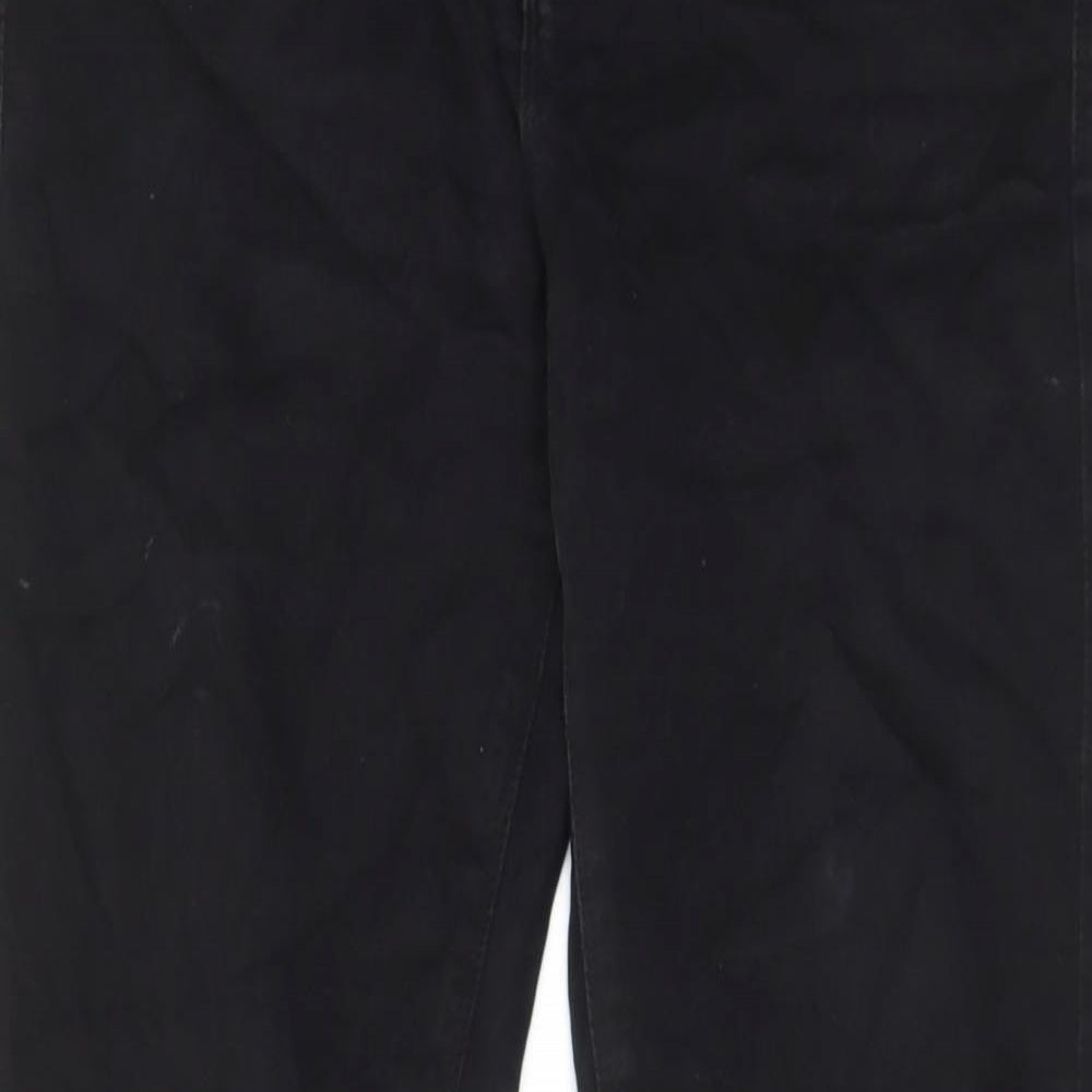 Paper + Stitch Womens Black Cotton Straight Jeans Size 30 in L29 in Regular Zip - Pockets, Belt Loops