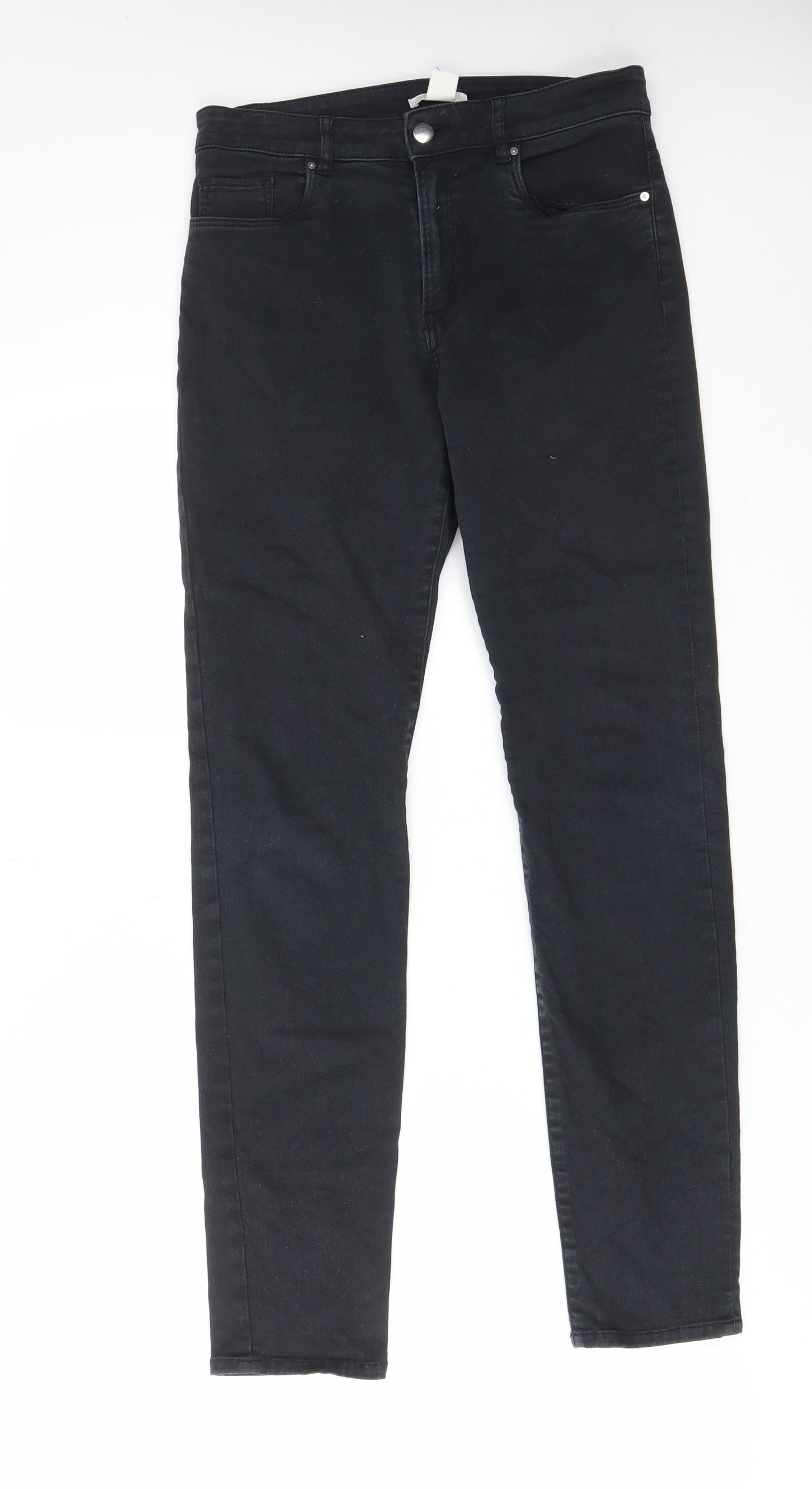 Womens UK Size 10 H&M Regular Fit Skinny Black Jeans