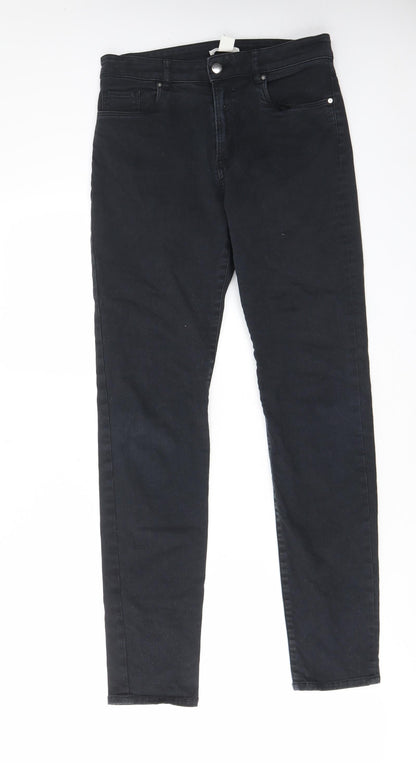 Womens UK Size 10 H&M Regular Fit Skinny Black Jeans
