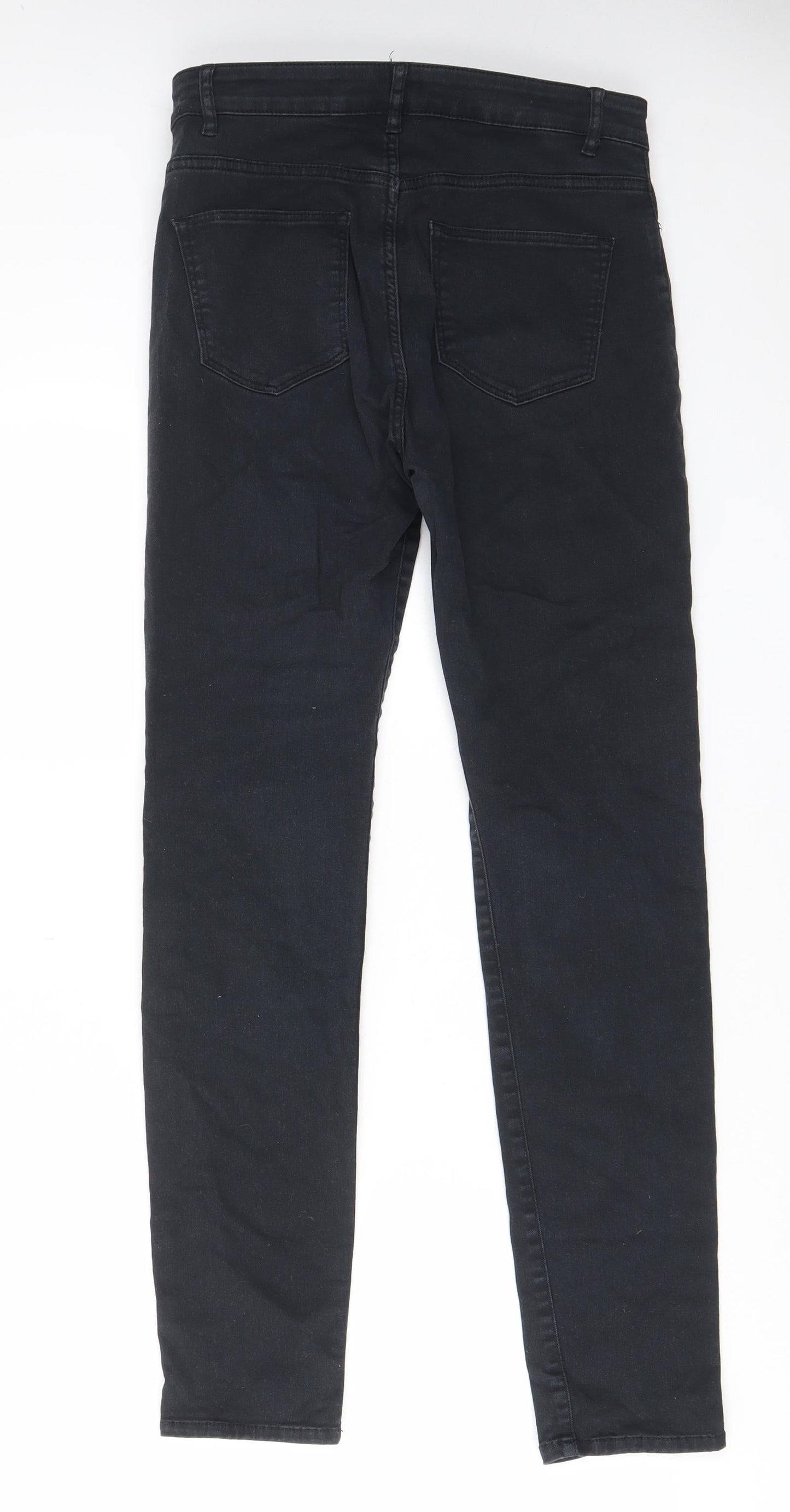 Womens UK Size 10 H&M Regular Fit Skinny Black Jeans