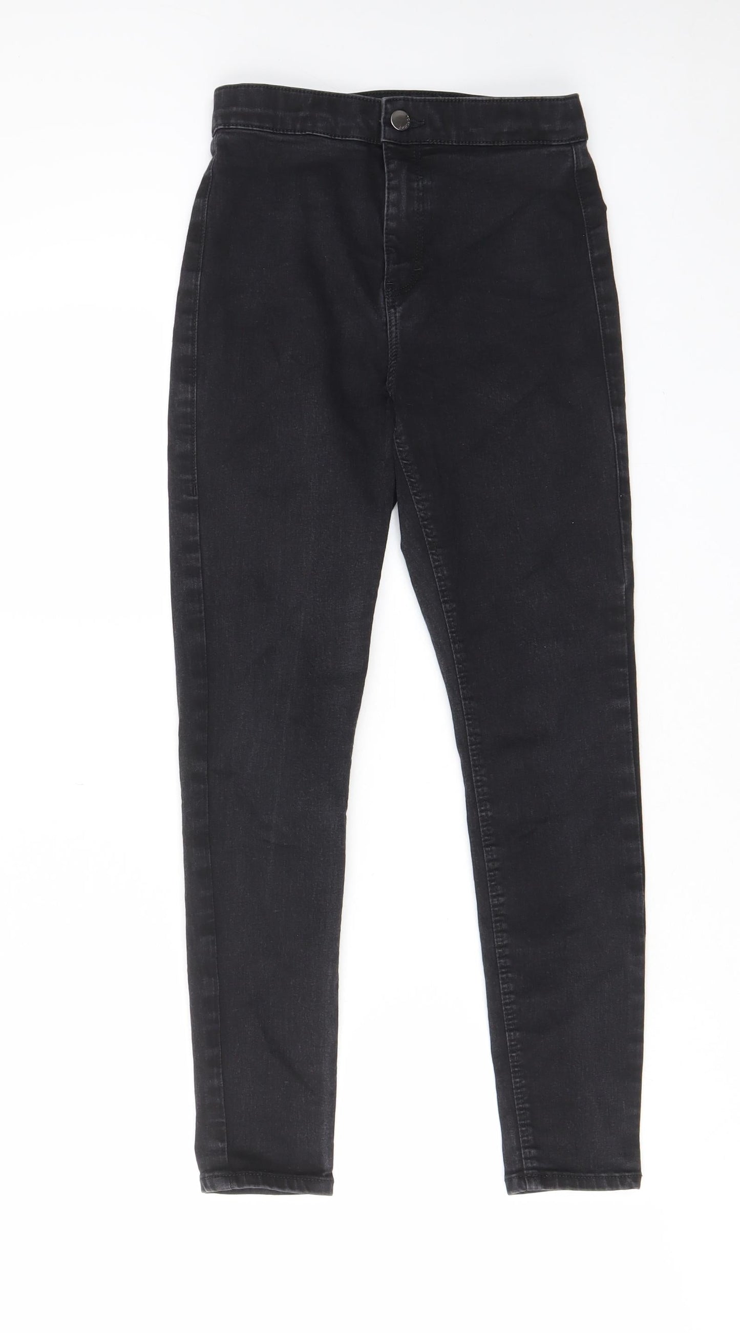 Topshop Womens Grey Cotton Skinny Jeans Size 28 in L26 in Regular Zip - Pockets