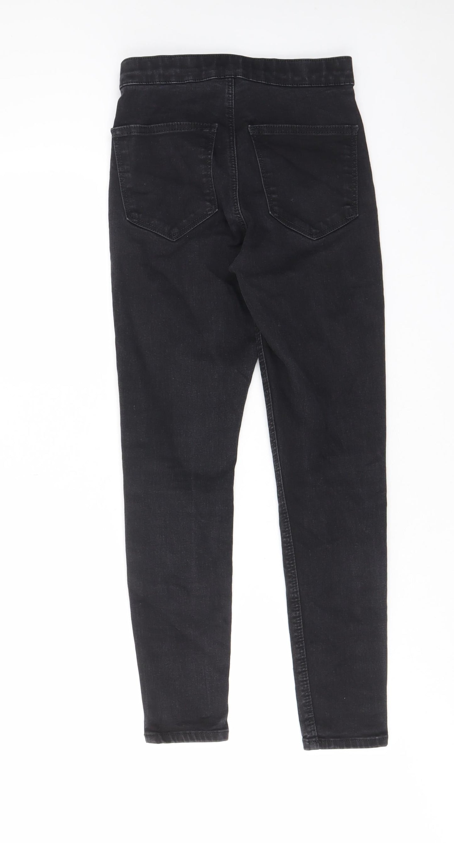 Topshop Womens Grey Cotton Skinny Jeans Size 28 in L26 in Regular Zip - Pockets