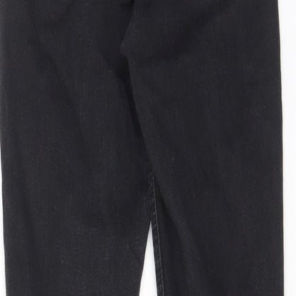 Topshop Womens Grey Cotton Skinny Jeans Size 28 in L26 in Regular Zip - Pockets