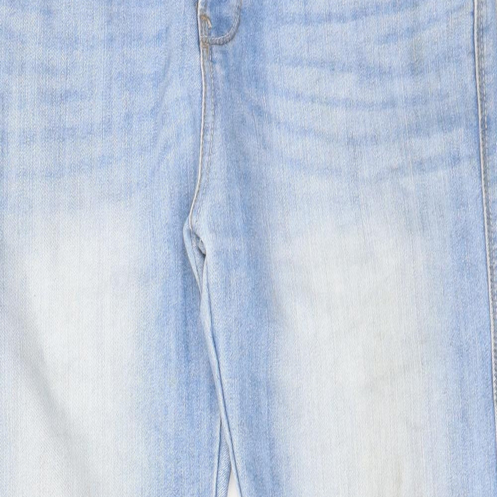 Denim & Co. Mens Blue Cotton Straight Jeans Size 34 in L30 in Regular Zip - Pockets, Belt Loops