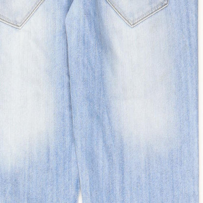 Denim & Co. Mens Blue Cotton Straight Jeans Size 34 in L30 in Regular Zip - Pockets, Belt Loops