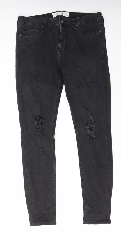 Mens UK Size 32 in TPMAN Regular Fit Skinny Grey Jeans