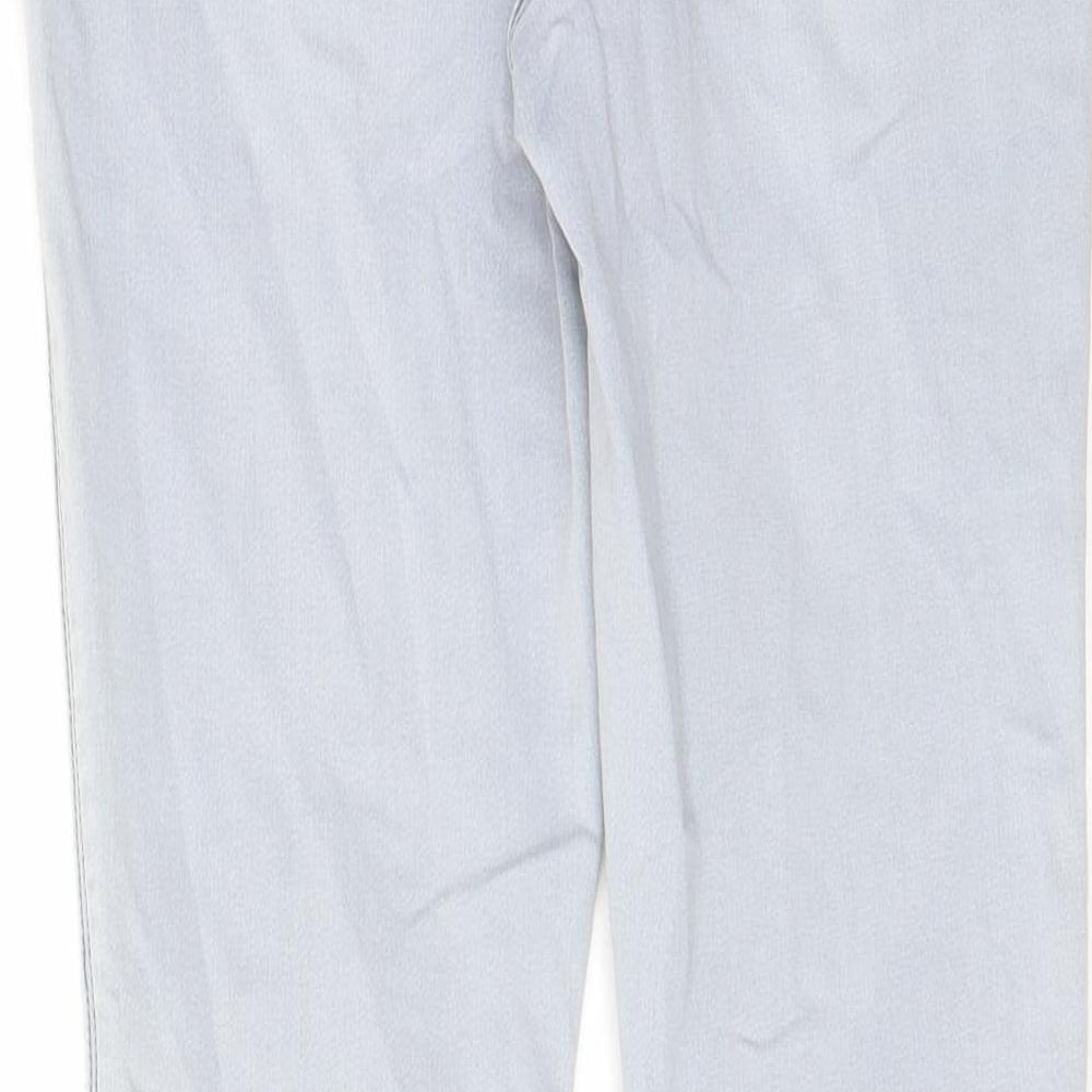 NEXT Womens Blue Cotton Skinny Jeans Size 10 L26 in Regular Zip - Open knee, Pockets, Belt Loops