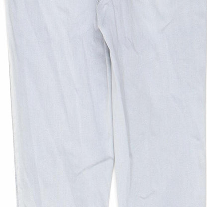 NEXT Womens Blue Cotton Skinny Jeans Size 10 L26 in Regular Zip - Open knee, Pockets, Belt Loops