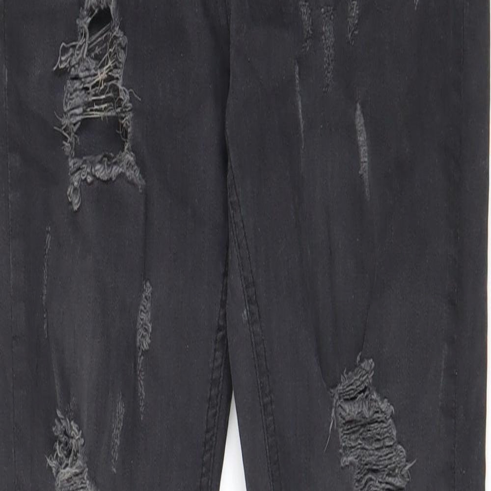 Bee Inspired Womens Black Cotton Skinny Jeans Size 30 in L32 in Regular Zip - Pockets, Belt Loops