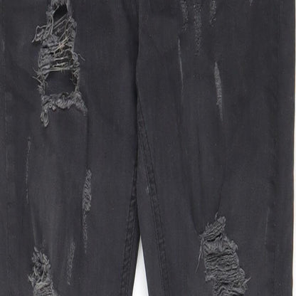 Bee Inspired Womens Black Cotton Skinny Jeans Size 30 in L32 in Regular Zip - Pockets, Belt Loops